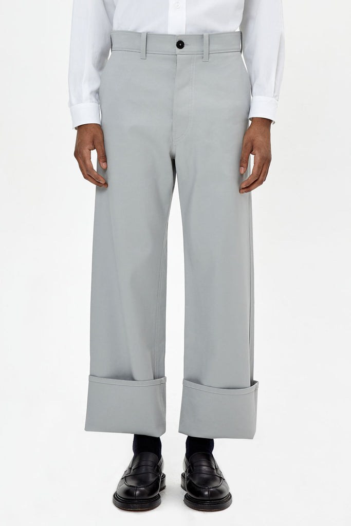 Relaxed fit: stretch cotton trousers - green | Comma